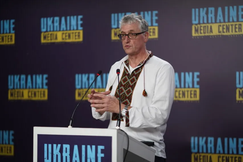 Christoph Müller, initiator of WePlay4Ukraine project, musician and caricaturist, Media Center Ukraine